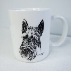 Vintage 1985 Cindy Farmer Scottish Terrier Dog Gift Porcelain Coffee Mug 12 Oz